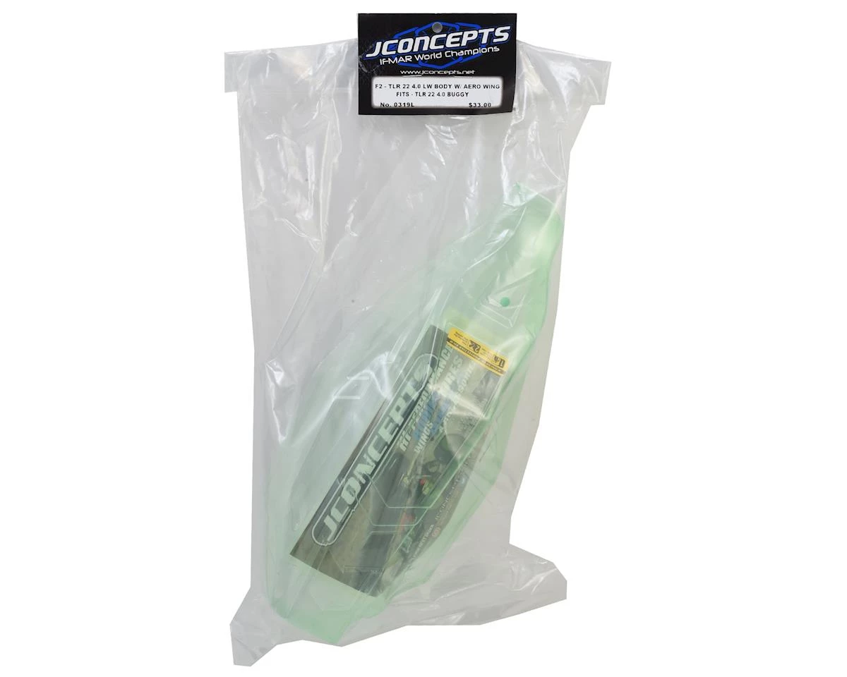 JConcepts TLR 22 4.0 "F2" 1/10 Buggy Body w/Aero Wing (Clear) (Light Weight) 2 JConcepts TLR 22 4.0 "F2" 1/10 Buggy Body w/Aero Wing (Clear) (Light Weight) - Image 2