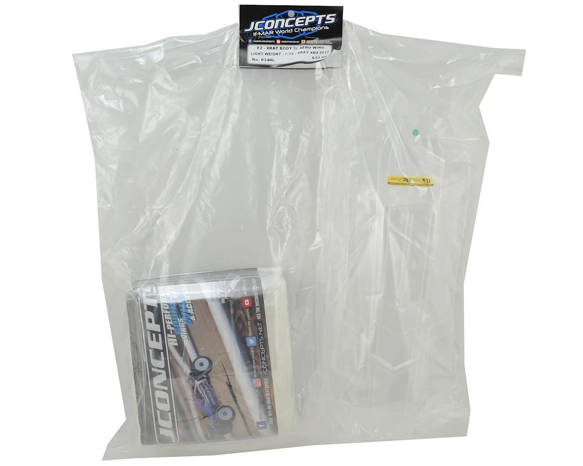 JConcepts XRAY XB4 "S2" Body w/Aero Wing (Clear) (Light Weight) 2 JConcepts XRAY XB4 "S2" Body w/Aero Wing (Clear) (Light Weight) - Image 2