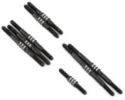 JConcepts RC10 Worlds Fin Titanium Turnbuckle Set (8) (Black)