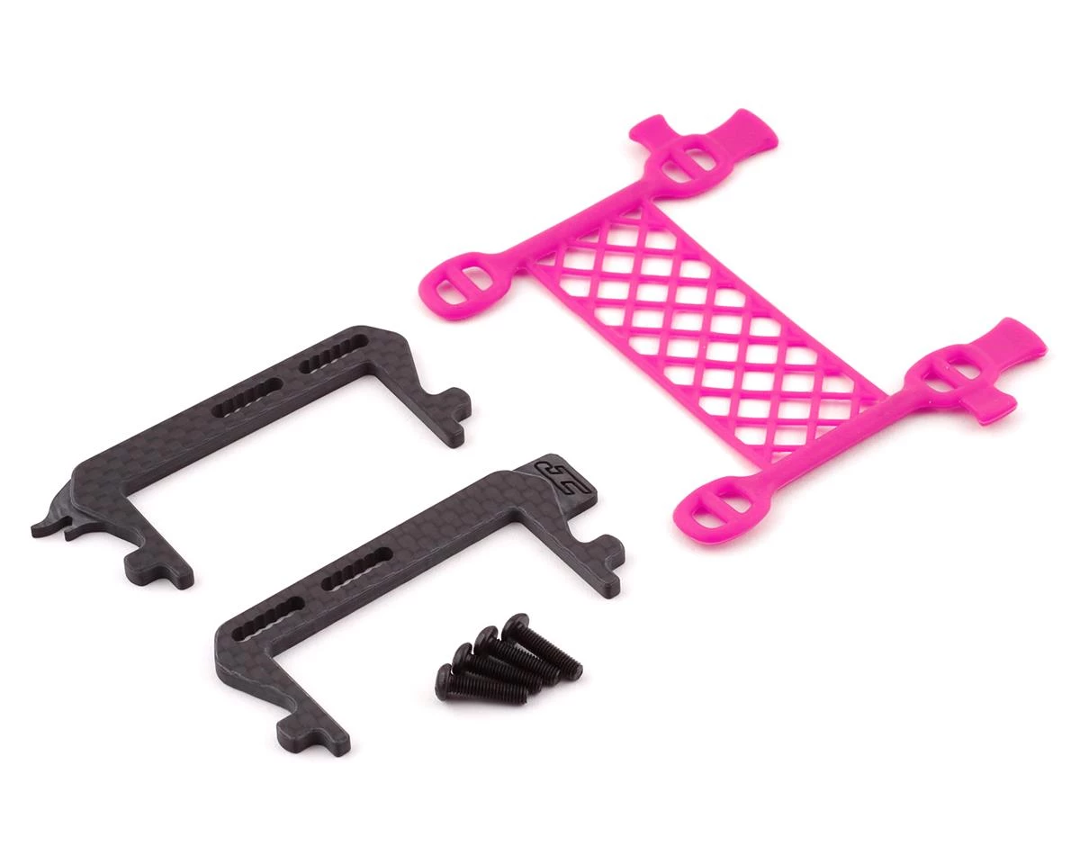 JConcepts B6.2 Cargo Net Battery Brace (Pink) 1 JConcepts B6.2 Cargo Net Battery Brace (Pink)
