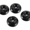 JConcepts 4mm Large Flange Serrated Locking Wheel Nut Set (4) (Black)