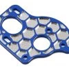 JConcepts B6.1/B6.1D Aluminum "3 Gear" Layback Honeycomb Motor Plate (Blue)