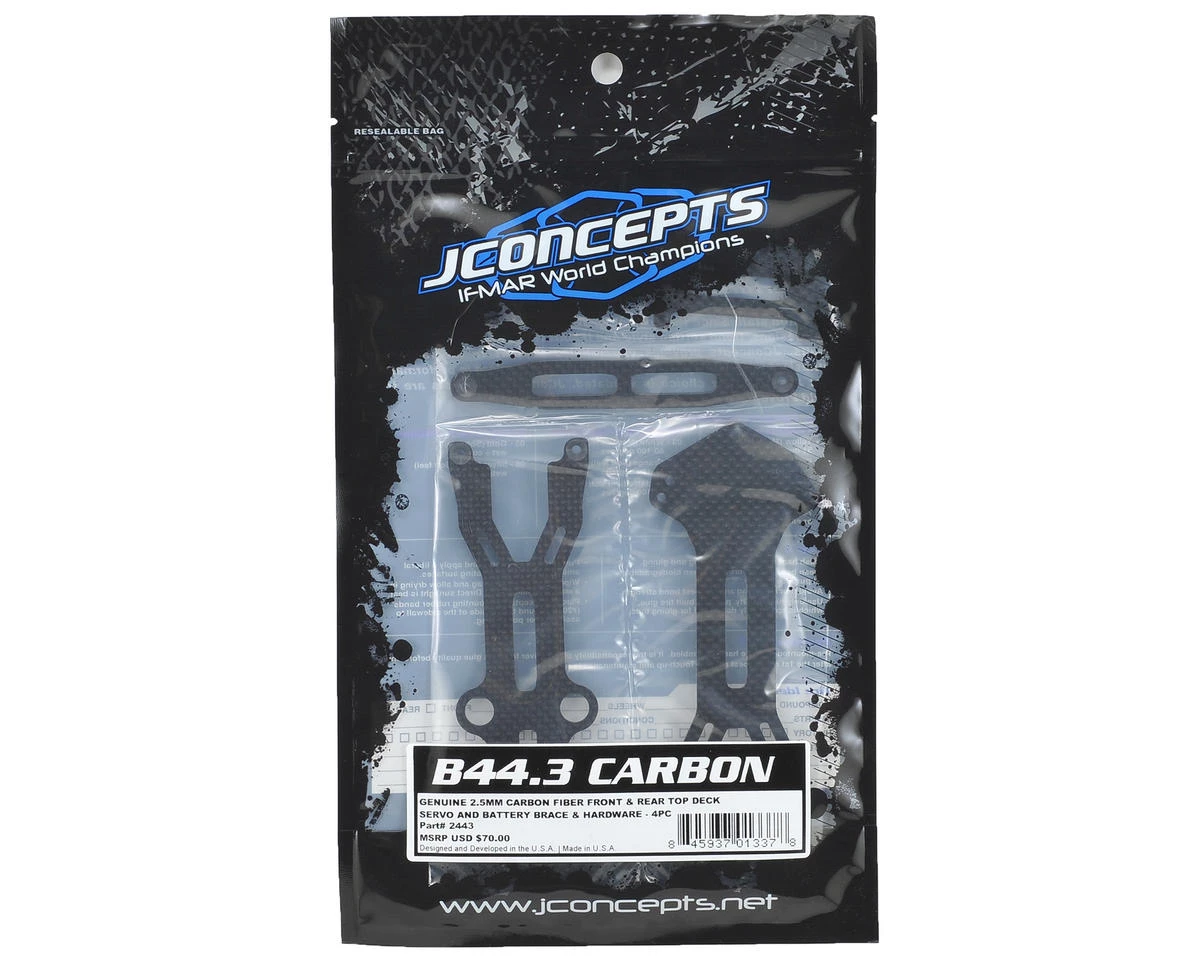 JConcepts Carbon Fiber Deck & Brace Set 2 JConcepts Carbon Fiber Deck & Brace Set - Image 2