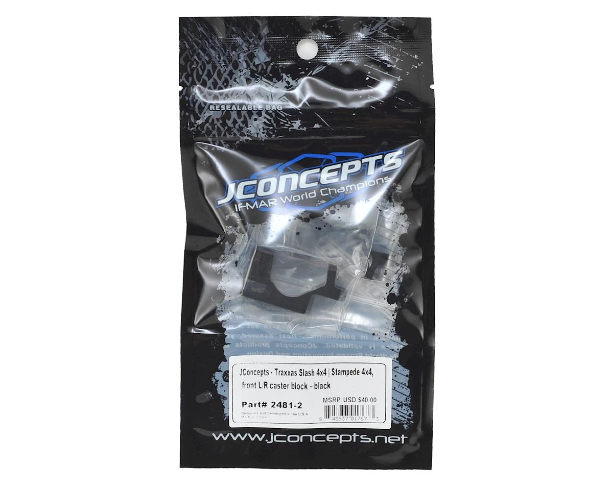 JConcepts Traxxas Slash 4x4/Stampede 4x4 Caster Blocks (Black) 2 JConcepts Traxxas Slash 4x4/Stampede 4x4 Caster Blocks (Black) - Image 2