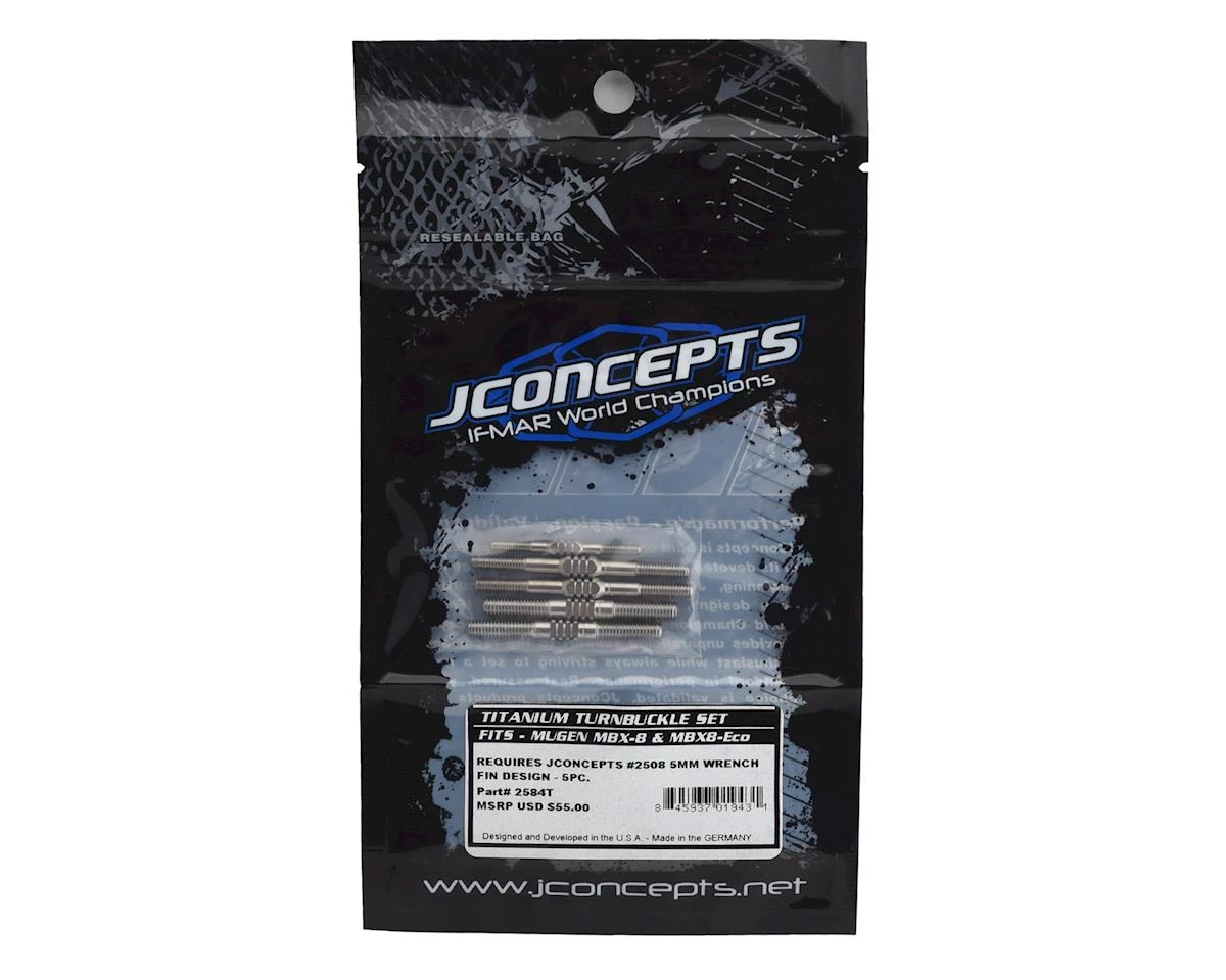 JConcepts Mugen MBX-8 Fin Titanium Turnbuckle Set (5) 2 JConcepts Mugen MBX-8 Fin Titanium Turnbuckle Set (5) - Image 2