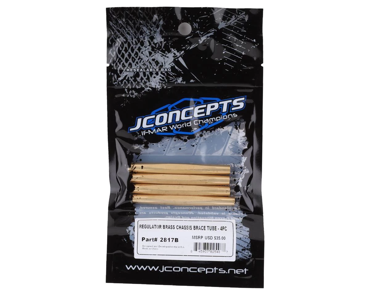 JConcepts Regulator Brass Chassis Brace Tube (4) 2 JConcepts Regulator Brass Chassis Brace Tube (4) - Image 2