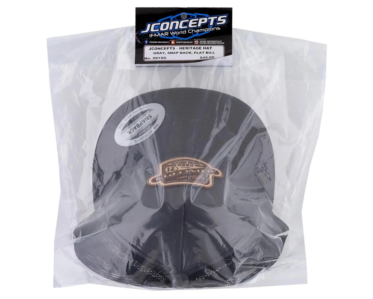 JConcepts Heritage 21 Snapback Flatbill Hat (Gray) (One Size Fits Most) 3 JConcepts Heritage 21 Snapback Flatbill Hat (Gray) (One Size Fits Most) - Image 3