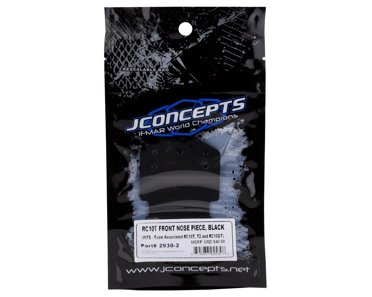 JConcepts RC10T/T2/GT Aluminum Front Nose Piece (Black) 2 JConcepts RC10T/T2/GT Aluminum Front Nose Piece (Black) - Image 2