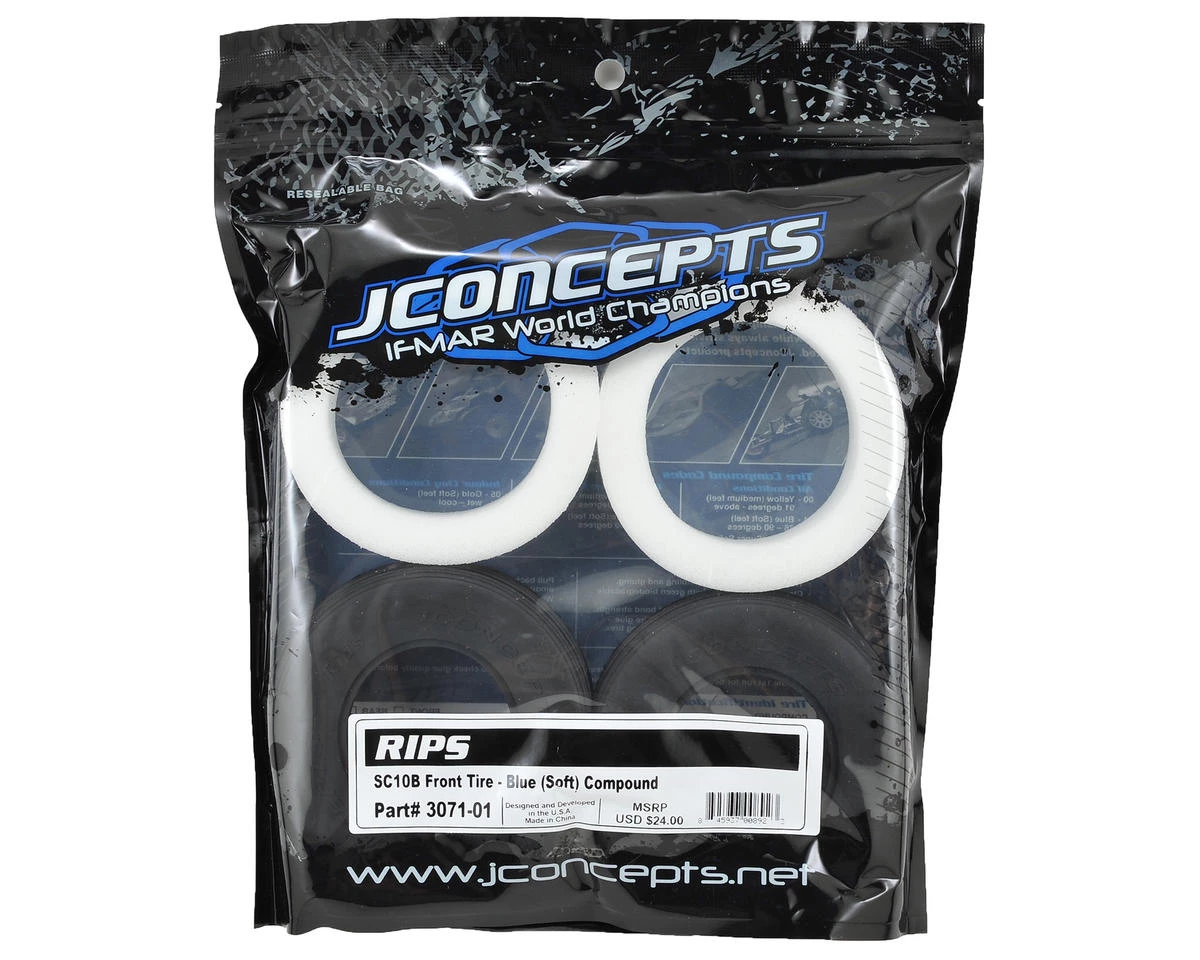 JConcepts Rips SC10B Front Tires (Blue) (2) 2 JConcepts Rips SC10B Front Tires (Blue) (2) - Image 2