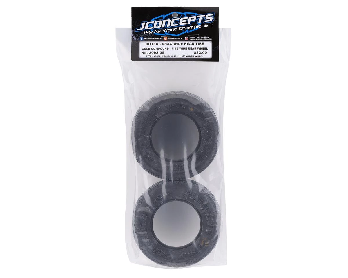 JConcepts Dotek Street Eliminator SCT Drag Racing Rear Tires (2) (Gold) 2 JConcepts Dotek Street Eliminator SCT Drag Racing Rear Tires (2) (Gold) - Image 2