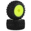 JConcepts Mini-B/Mini-T 2.0 Scorpios Pre-Mounted Rear Tires (Yellow) (2) (Green)