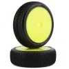 JConcepts Fuzz Bite LP 2.2" Pre-Mounted 4WD Front Buggy Tire (Yellow) (2) (Pink) w/12mm Hex