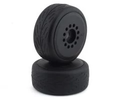 JConcepts Speed Claw Belted Tire Pre-Mounted w/Cheetah Speed-Run Wheel (Black) (2)