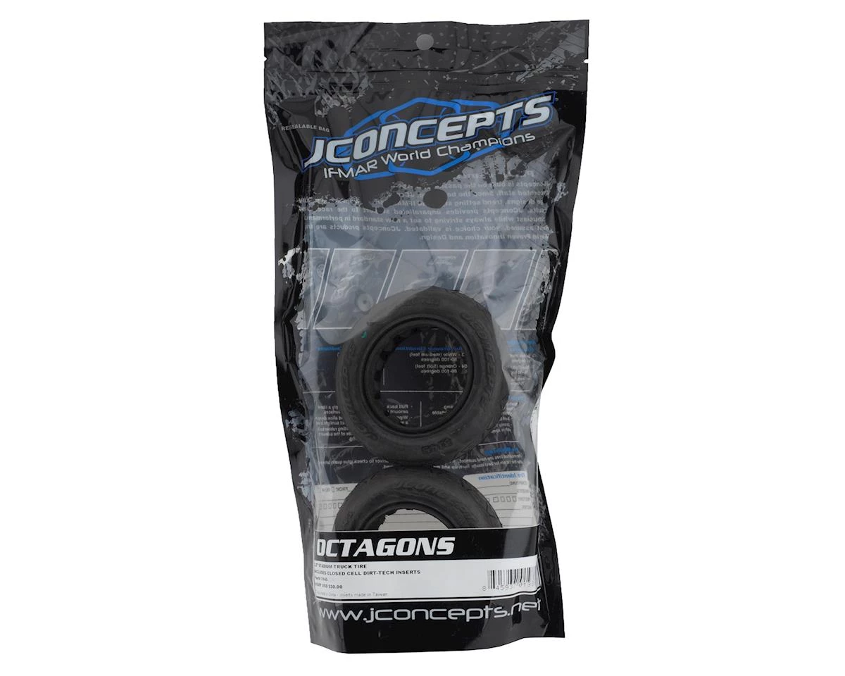 JConcepts Octagons 2.2" Truck Tires (2) (Green) 2 JConcepts Octagons 2.2" Truck Tires (2) (Green) - Image 2