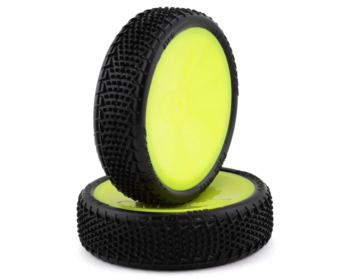JConcepts Fuzz Bite LP 2.2 Mounted 2WD Front Buggy Tire (Yellow) (2) (Pink) (Carpet) w/12mm Hex 1 JConcepts Fuzz Bite LP 2.2 Mounted 2WD Front Buggy Tire (Yellow) (2) (Pink) (Carpet) w/12mm Hex