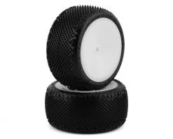 JConcepts Pin Swag 2.2" Mounted Rear Buggy Carpet Tires (White) (2) (Pink) w/12mm Hex