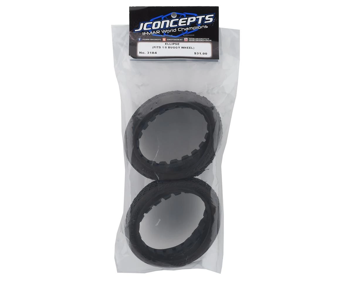 JConcepts Ellipse 1/8th Buggy Tires (2) (Blue) 2 JConcepts Ellipse 1/8th Buggy Tires (2) (Blue) - Image 2