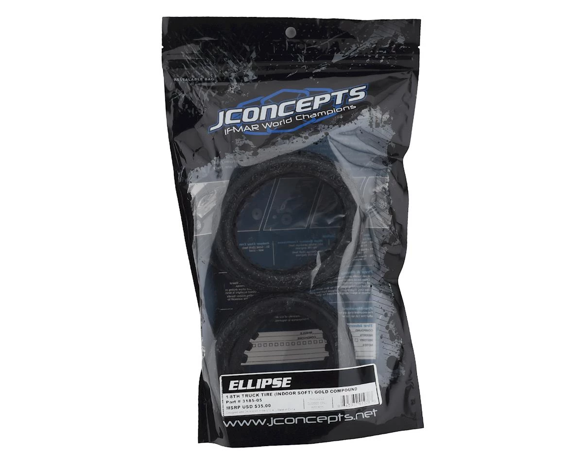 JConcepts Ellipse 4.0" 1/8th Truggy Tires (2) (Gold) 2 JConcepts Ellipse 4.0" 1/8th Truggy Tires (2) (Gold) - Image 2