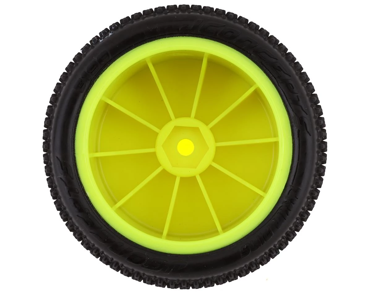 JConcepts Twin Pins 2.2" Pre-Mounted Rear Buggy Carpet Tires (Yellow) (2) (Pink) w/12mm Hex 2 JConcepts Twin Pins 2.2" Pre-Mounted Rear Buggy Carpet Tires (Yellow) (2) (Pink) w/12mm Hex - Image 2