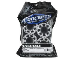 JConcepts Vengeance 2.2 Rock Crawler Wheels (4) (Black/Chrome) w/Caps & Adapters -Deals JConcepts  Store jco3374b 3