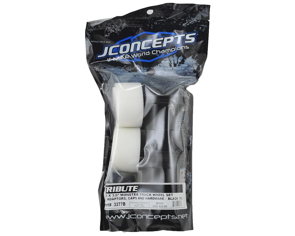 JConcepts Tribute 2.6x3.6" Monster Truck Wheel (Black) (2) 5 JConcepts Tribute 2.6x3.6" Monster Truck Wheel (Black) (2) - Image 5