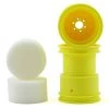 JConcepts Tribute 2.6 x 3.6" Monster Truck Wheel (Yellow) (2)
