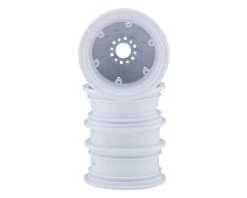 JConcepts Krimson Dually 2.6" Dual Truck Wheels w/Adaptors & Covers (White) (2)