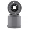 JConcepts Aggressor 2.6x3.6" Monster Truck Wheel (Silver) (2) w/17mm Hex