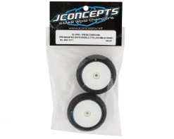 JConcepts Mini-B Ellipse Pre-Mounted Front Tires (White) (2) (Green) -Deals JConcepts  Store jco4002 1211 2