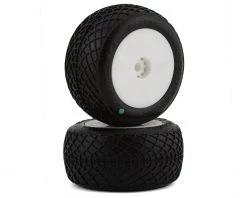 JConcepts Mini-B/Mini-T 2.0 Ellipse Pre-Mounted Rear Tires (White) (2) (Green)